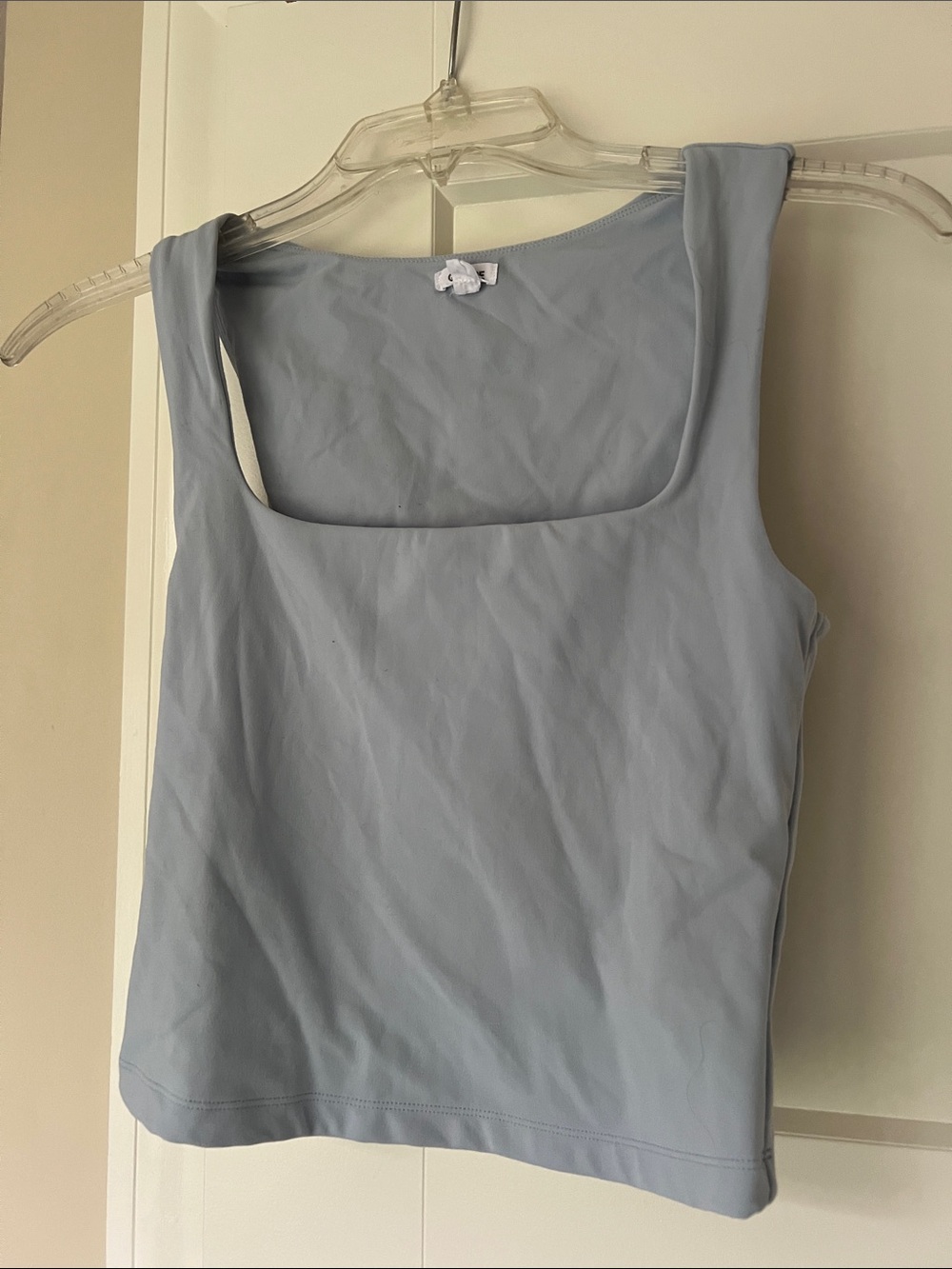 Garage Pale Blue Square Neck Tank Top